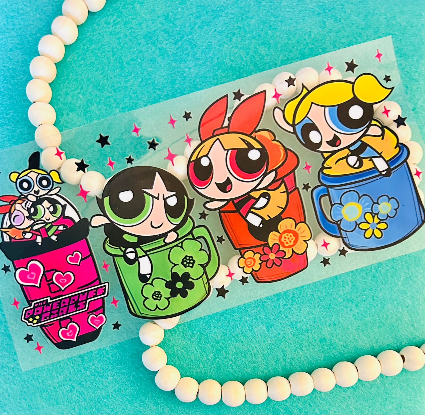 #29 Power Puff Girls Cup and Flowers