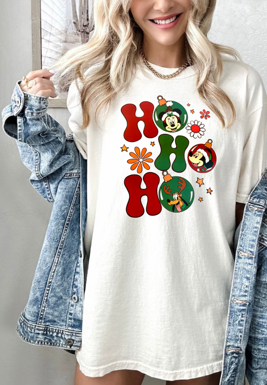 Ho Ho HO Mickey Christmas Ornaments