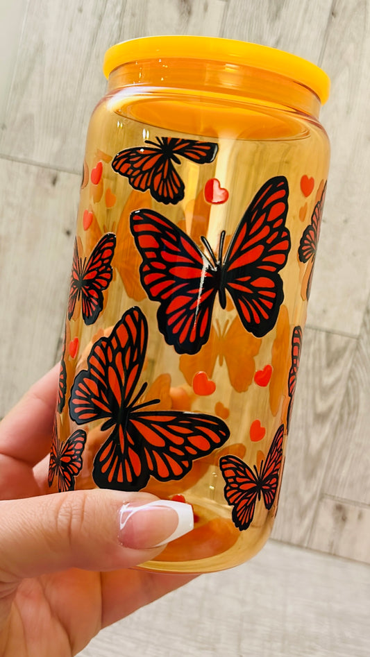 Red butterflies