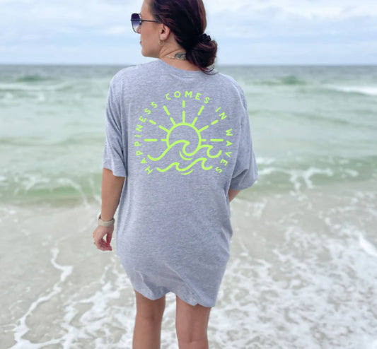 HAPPINESS COMES IN WAVES-Green