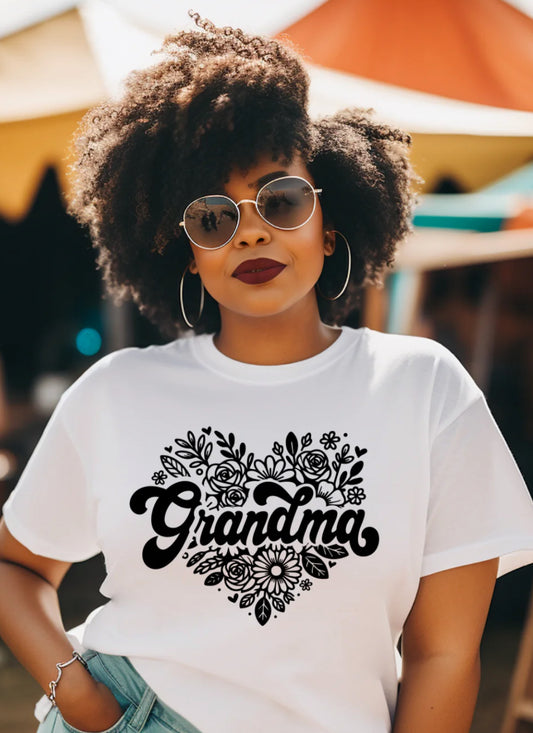 Grandma Floral Heart