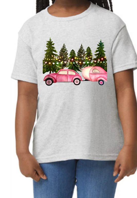 Christmas Pink Bug car