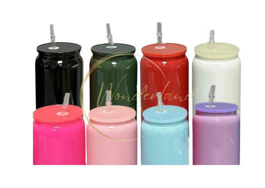 Custom Macaron 16oz Glass can