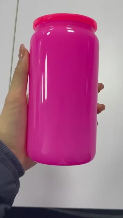 Custom Macaron 16oz Glass can